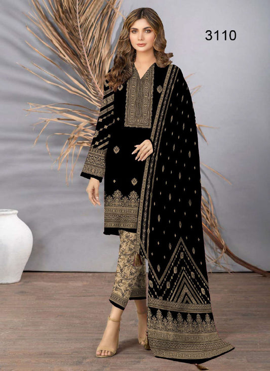 Halah Sultan Black Collection Lawn vol1-3110-2022