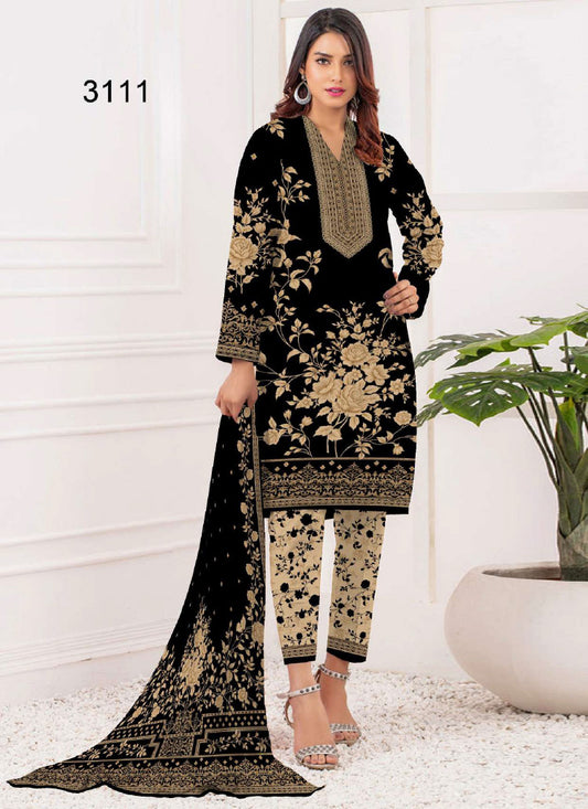 Halah Sultan Black Collection Lawn vol1-3111-2022