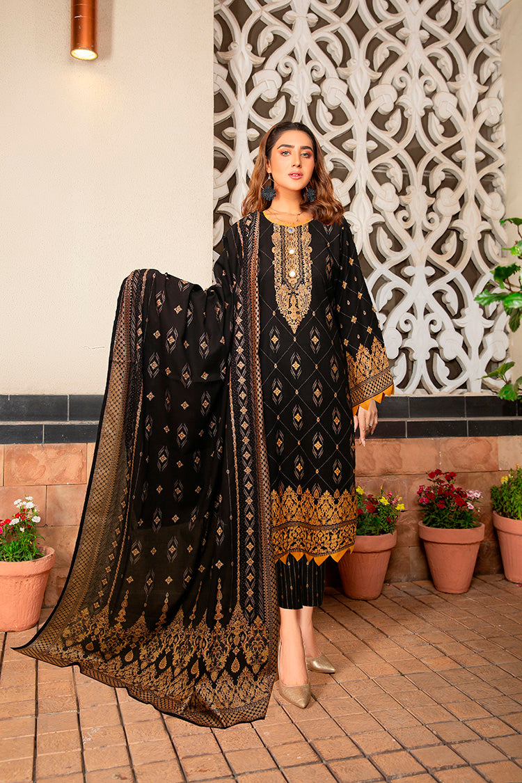 Shahin Swiss Lawn 1012-BLACK-3 Piece