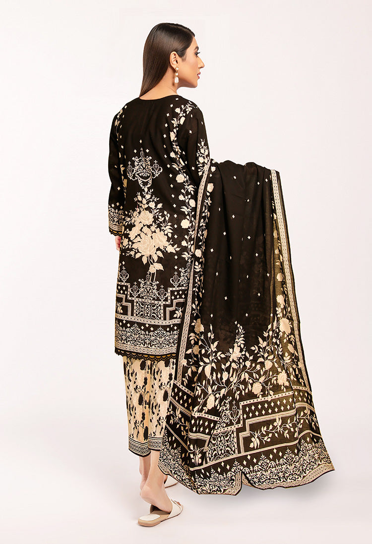 Shahin Swiss Lawn 1013-BLACK-3 Piece