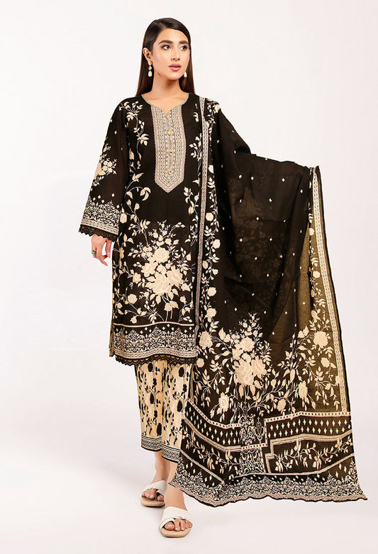Shahin Swiss Lawn 1013-BLACK-3 Piece
