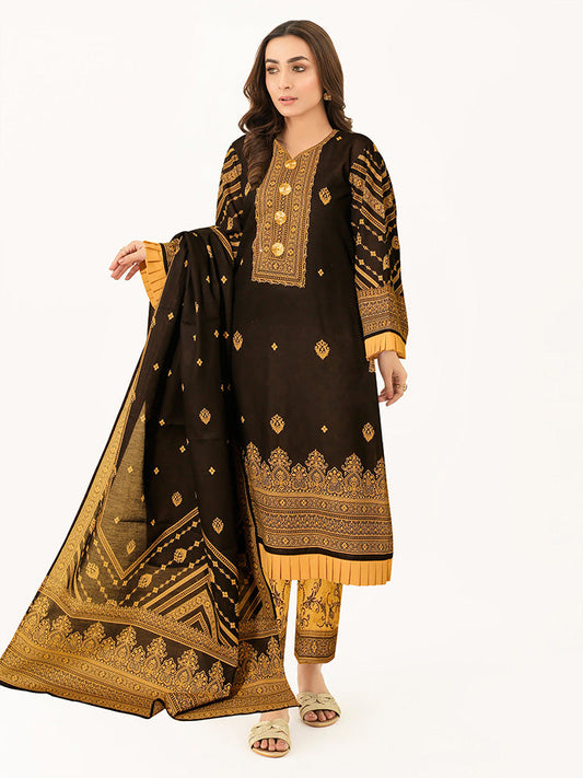 Shahin Swiss Lawn 1014-BLACK-3 Piece