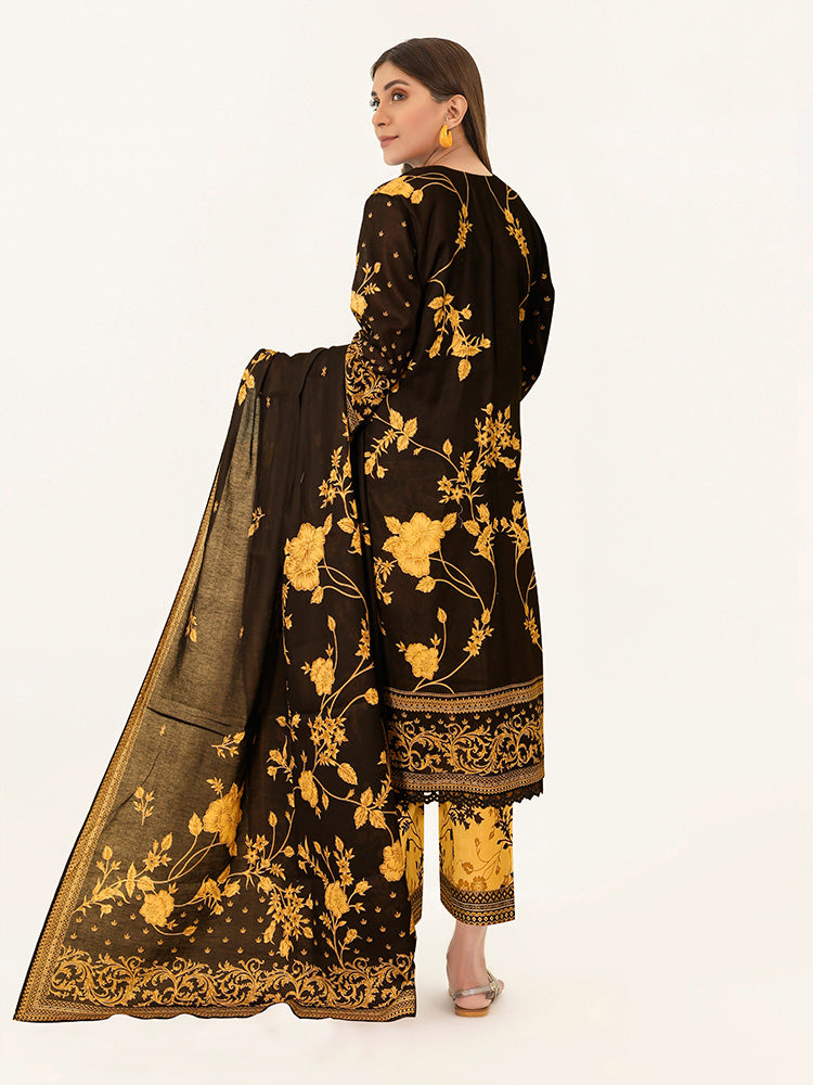 Shahin Swiss Lawn 1017-BLACK-3 Piece