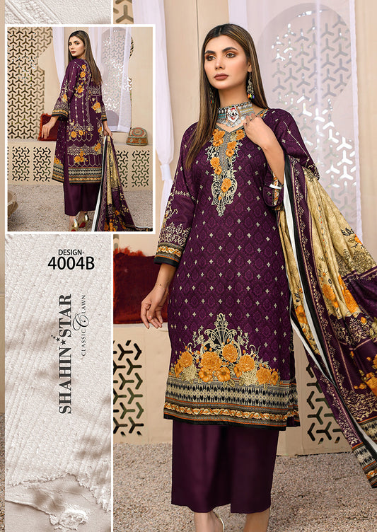 Shahin Star Classic Lawn vol1 4004-b-2022