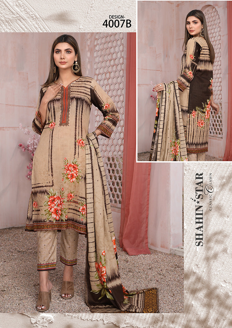Shahin Star Classic Lawn vol1 4007-b-2022