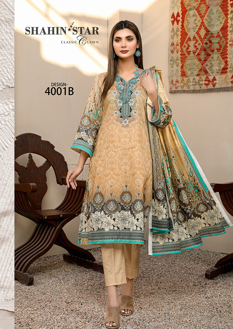 Shahin Star Classic Lawn vol1 4001-b-2022