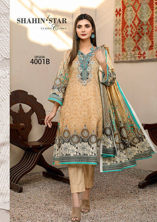 Shahin Star Classic Lawn vol1 4001-b-2022